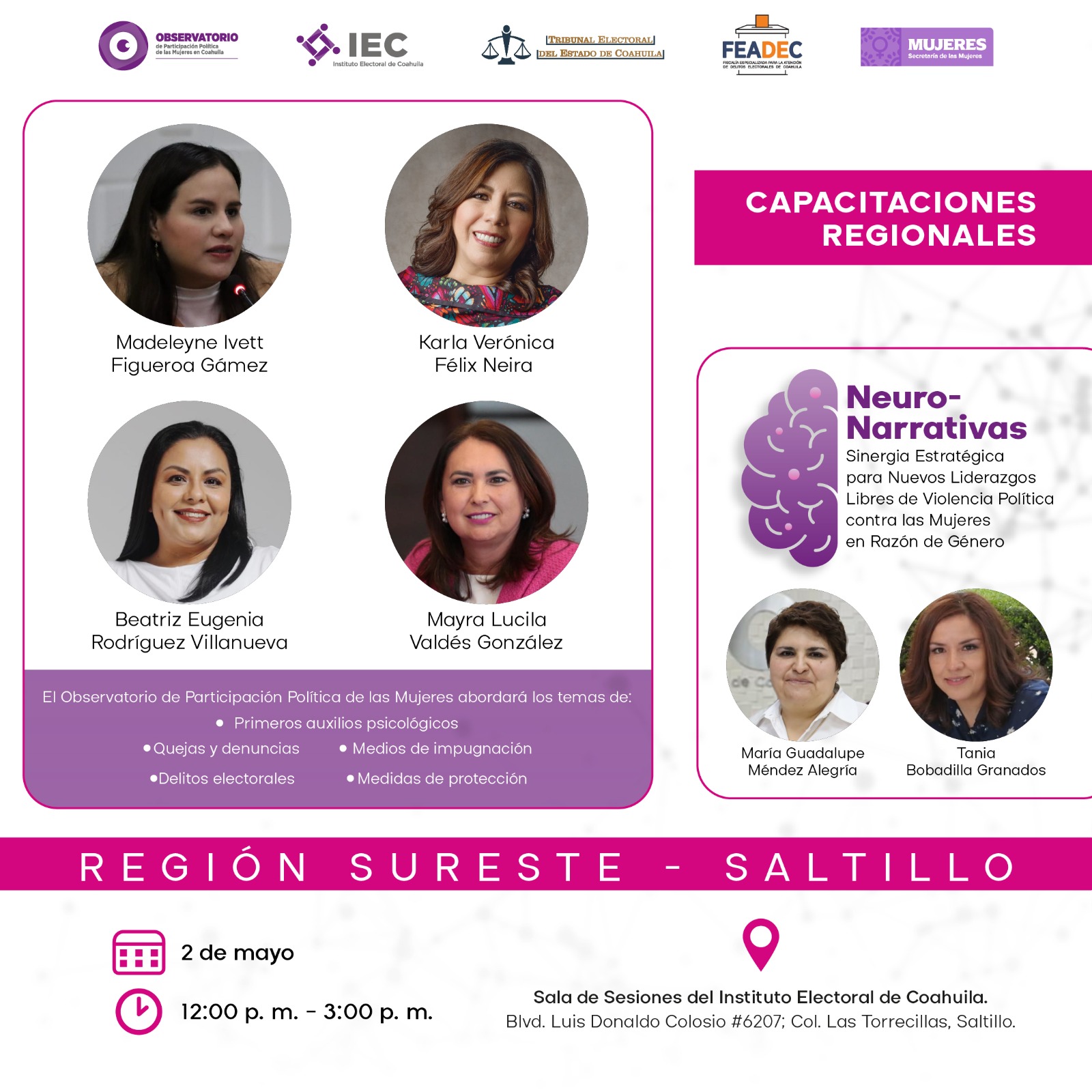 Neuto-Narrativas, Región Sureste - Saltillo